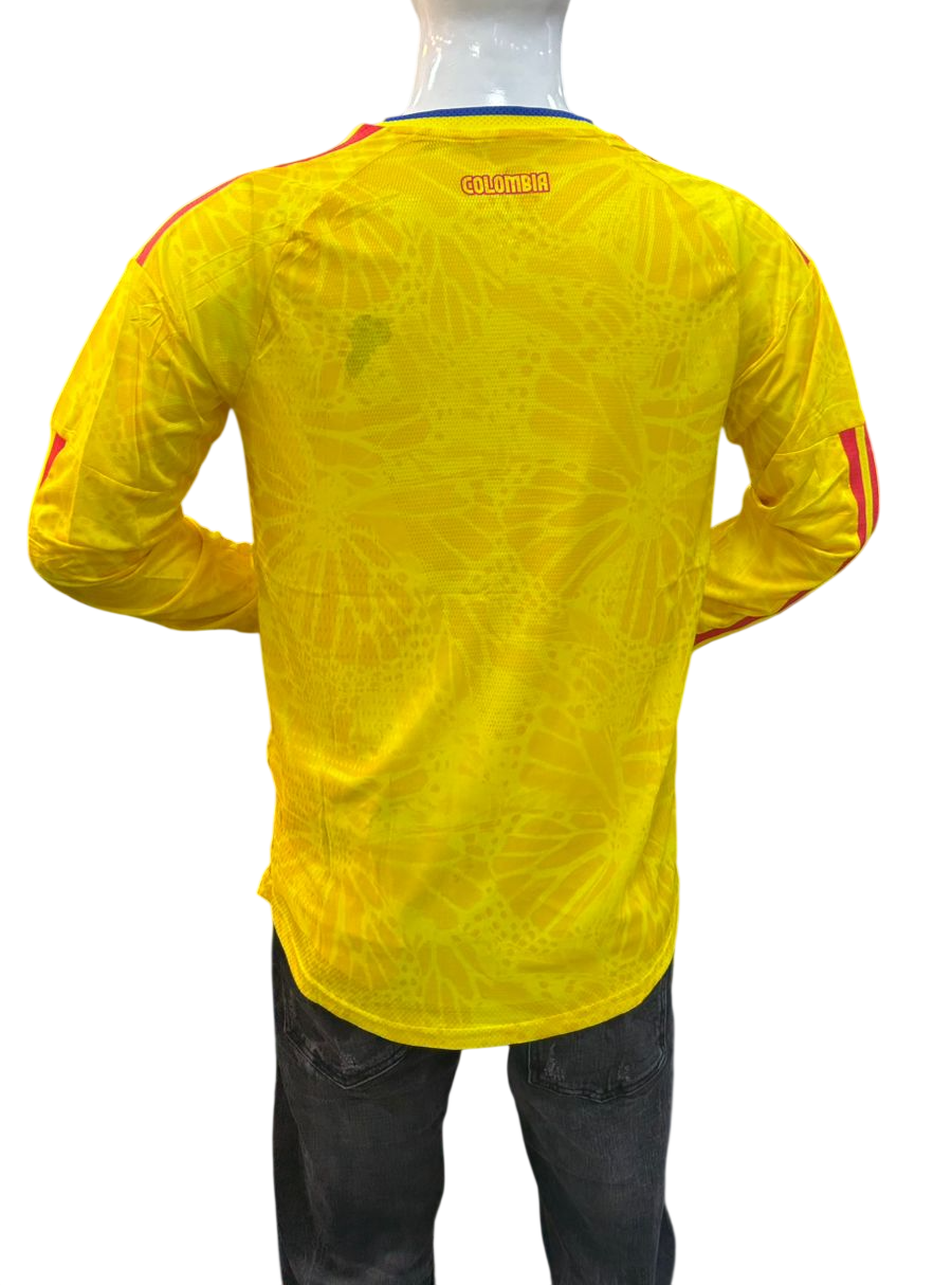 Camiseta version jugador selección Colombia manga larga hombre