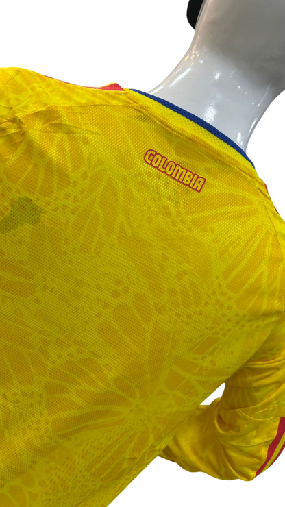 Camiseta version jugador selección Colombia manga larga hombre