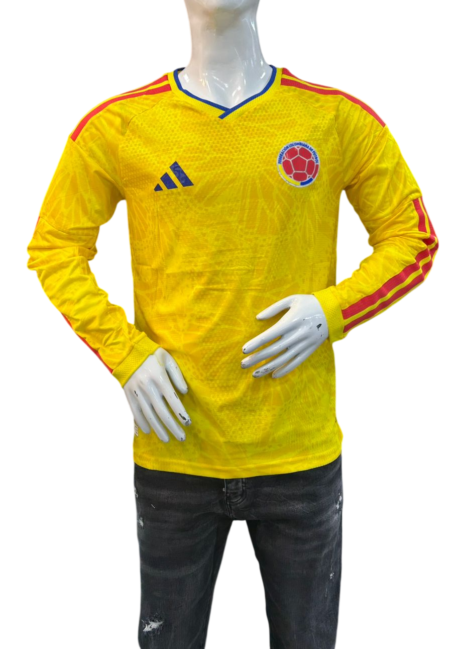 Camiseta version jugador selección Colombia manga larga hombre