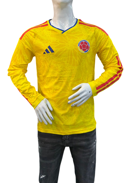 Camiseta version jugador selección Colombia manga larga hombre